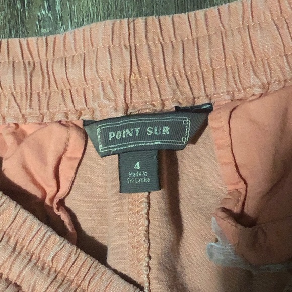 J. Crew Joggers Women's 4 Sur Point Seaside Drawstring Peach Linen Blend - Picture 2 of 6